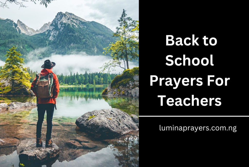 Back to School Prayers For Teachers